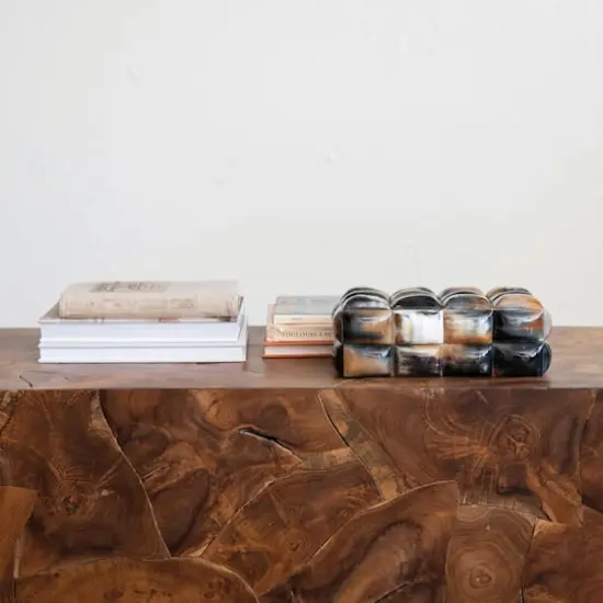 Hello Honey&reg; 12" Black and Brown Decorative Horn Bubble Storage Box {5}