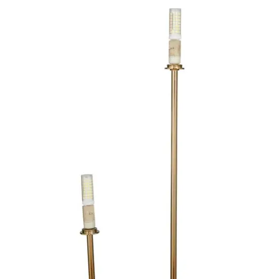 31" 2 Orb Table Lamp with Marble Base Gold  {7}