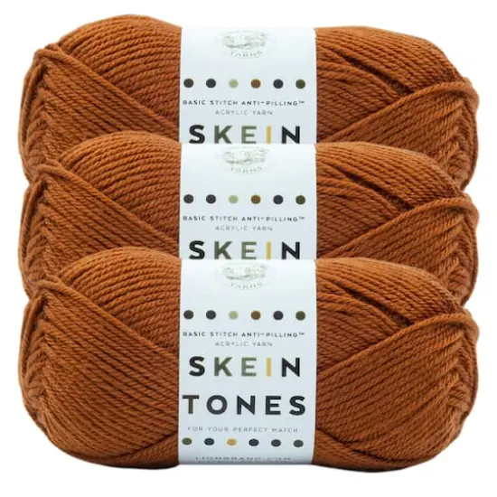 3 Pack Lion Brand&reg; Basic Stitch Anti Pilling&trade; Skein Tones YarnAdobe {1}