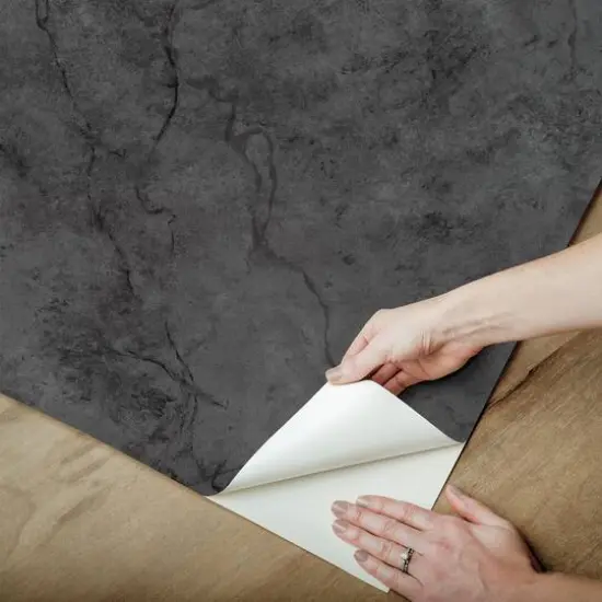 NuWallpaper Hayden Black Peel & Stick Wallpaper {8}