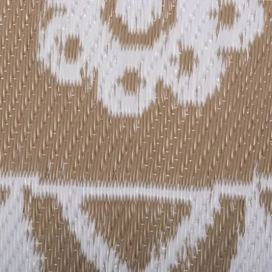 DII&reg; Round Taupe Floral Outdoor Rug, 5ft. {3}