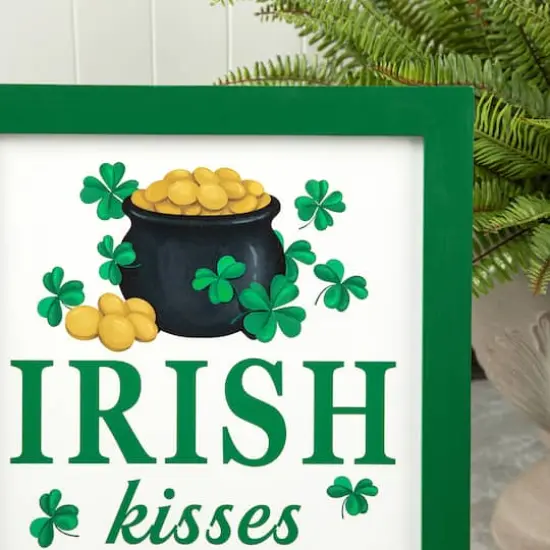 Glitzhome&reg; 24" St. Patrick'sWooden Porch Sign {5}