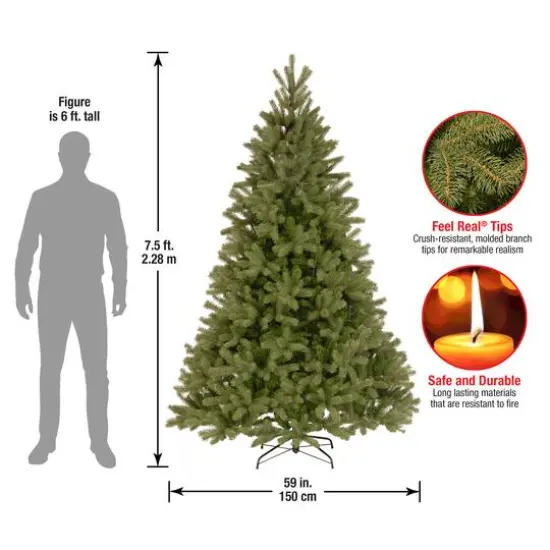 7.5 Ft. Unlit Feel Real® Downswept Douglas Fir Full Artificial Christmas Tree {6}