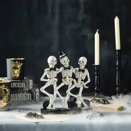 Glitzhome&reg; 10.5" Halloween Dancing Skeleton Table D&eacute;cor {4}
