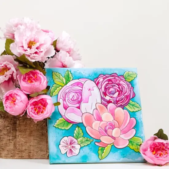 Faber-Castell Bold Floral Paint by Number Watercolor Set {6}