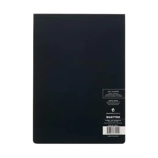 Global Art Quattro Black Blank Journal, 8.5" x 12" {4}