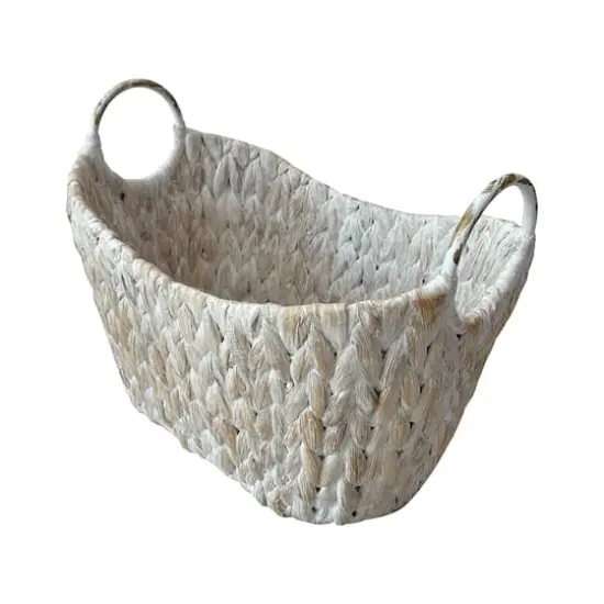 Small Whitewashed Basket with Handles by Ashland&reg; {3}