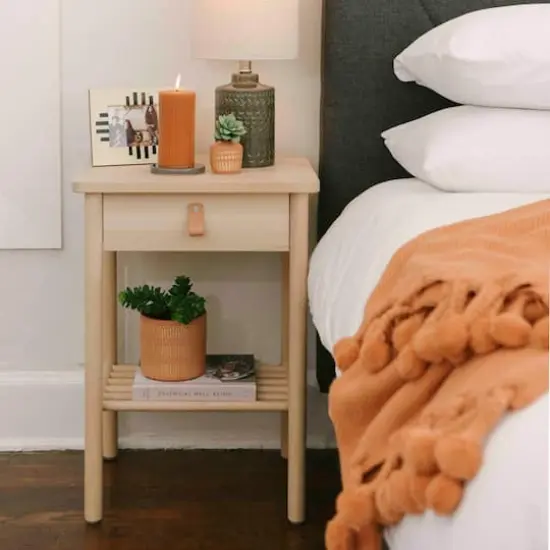 Hello Honey&reg; Woven Cotton Pom Pom Throw Rust {5}