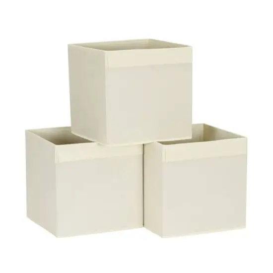 Household Essentials 11" Storage Cubes with Lip Handles, 6ct. White {6}