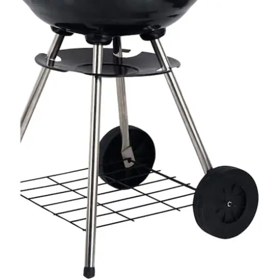 Brentwood 17" Portable Charcoal BBQ Grill with Wheels {6}
