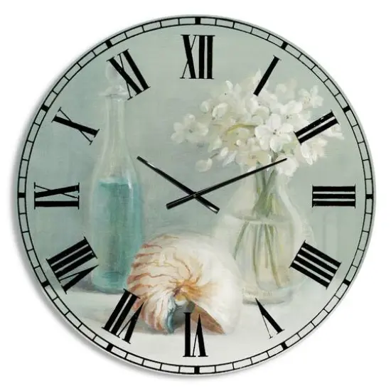 Designart Pastel Bath IV Wall Clock {1}