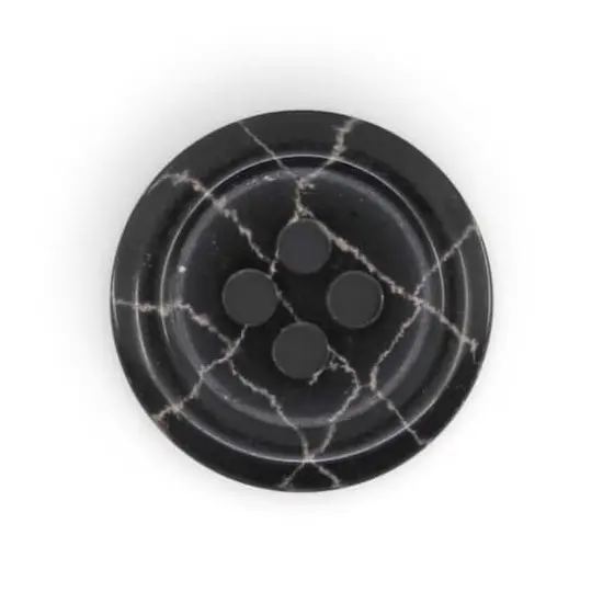 Dritz&reg; 18mm Black Recycled Polyester Round Button, 9ct. {4}