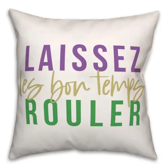 Laissez Les Bon Temps Rouler Mardi Gras Throw Pillow {3}