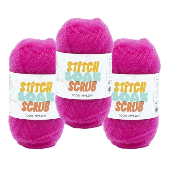 3 Pack Lion Brand&reg; Stitch Soak Scrub Yarn Cabaret {1}