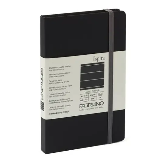 Fabriano&reg; Ispira Lined Hardcover Notebook Black {1}