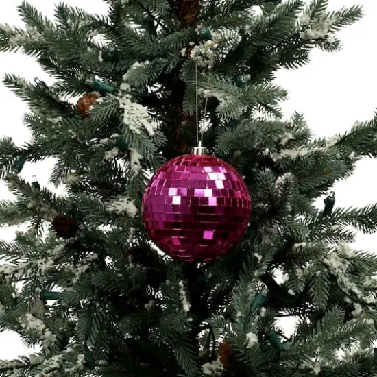 2 Pack 4" Mirror Disco Ball Ornaments by Ashland® Pink {4}
