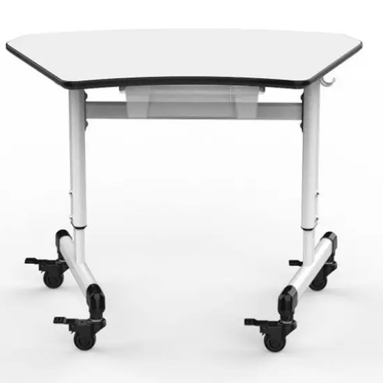 Luxor Adjustable Trapezoid Student Desk with Drawer {3}
