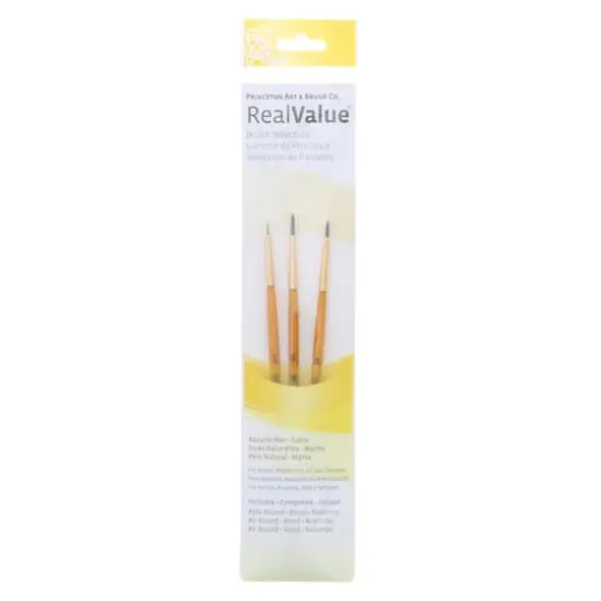 Princeton&trade; RealValue&trade; Sable Round 3 Piece Brush Set {1}