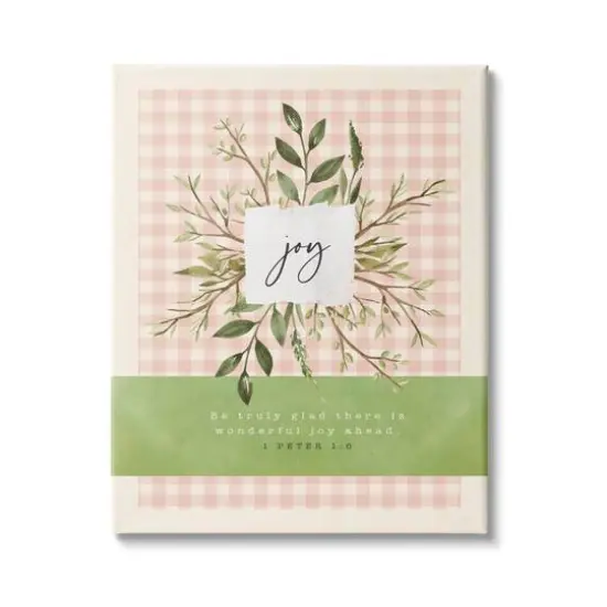 Stupell Industries Truly Glad There's Joy Ahead Proverb Peter 1:6 Canvas Wall Art {2}