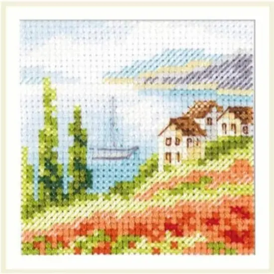 Alisa Poppies At The Sea Cross Stitch Kit {1}