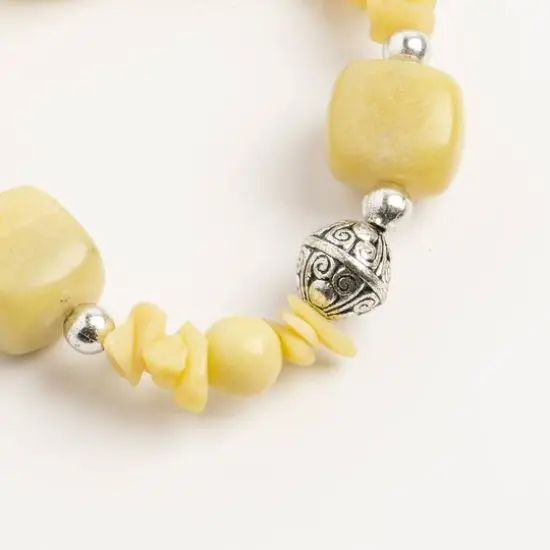 John Bead New Jade No.94 Natural Stone Stretch Bracelet {3}