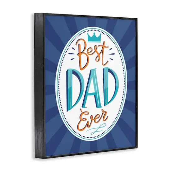 Stupell Industries Best Dad Ever Striped Phrase Framed Giclee Art Black {4}