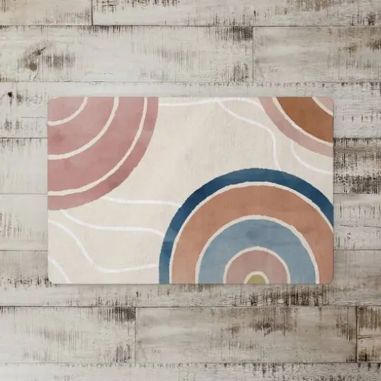 Mod Rainbow Watercolor 27" x 18" Floor Mat {4}