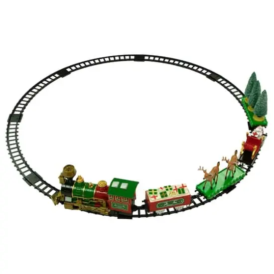 22-Piece Lighted & Animated Christmas Train Set {1}