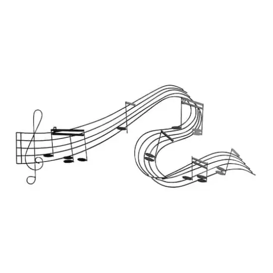 Black Music Notes Iron Traditional Wall Decor {1}