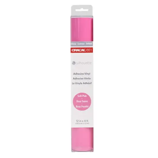 Permanent Adhesive Vinyl for Silhouette&reg; Soft Pink {1}