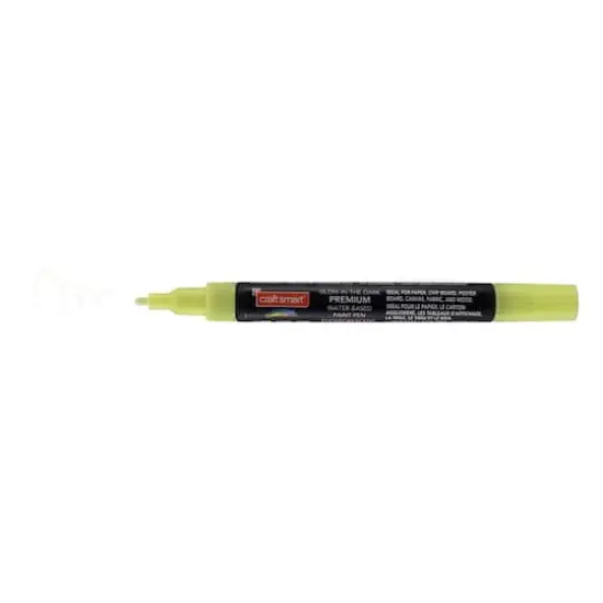 Premium Medium Tip Glow-in-the-Dark Water-Based Paint Pen by Craft Smart&reg; Yellow {3}