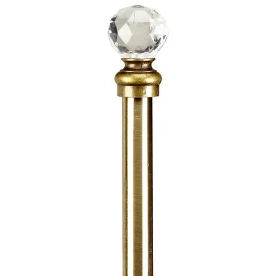 Home Details Crystal Ball Curtain Rod Antique Brass {2}