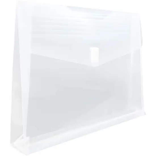 JAM Paper 9.75" x 13" Plastic Hook & Loop Closure Envelopes, 12ct. Clear {5}