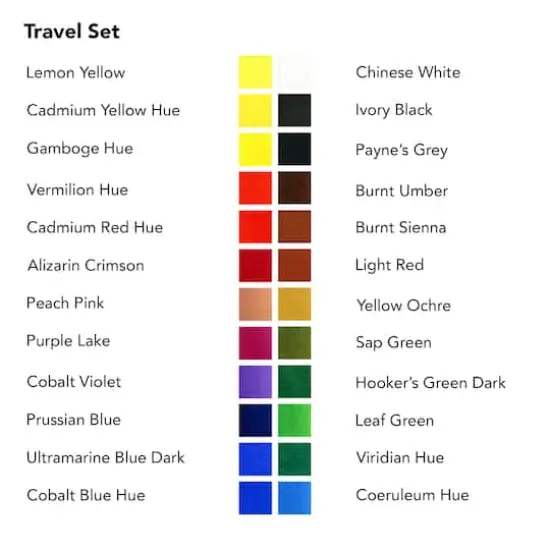 Daler-Rowney&reg; Aquafine 24 Color Watercolor Paint Travel Set {4}