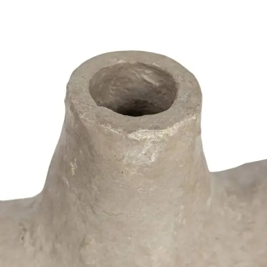 Hello Honey&reg; 14" Modern Abstract Decorative Paper Mache Vase Gray {12}