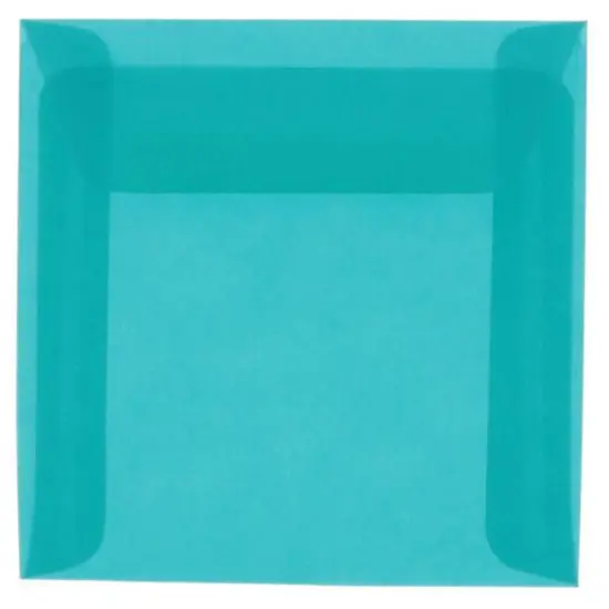 JAM Paper 6" x 6" Translucent Vellum Invitation Envelopes, 25ct. Aqua {1}