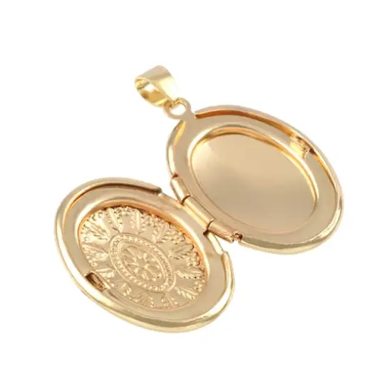Etched Gold Oval Locket by Bead Landing&trade; {3}