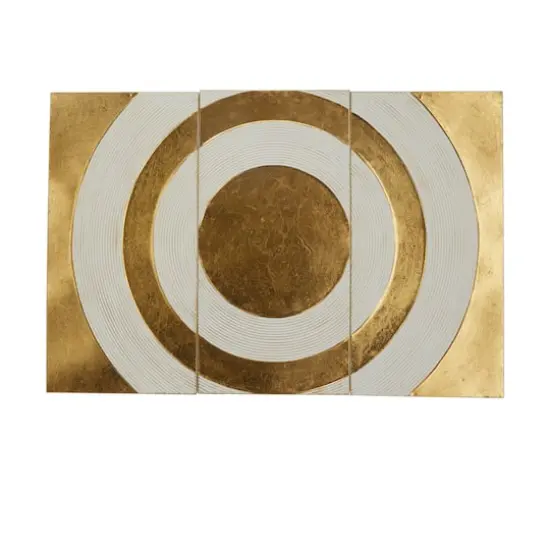 Gold Modern Abstract Wall Decor, 32" x 1" x 16" {1}
