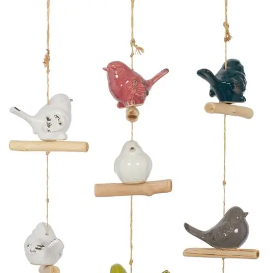 White Stoneware Coastal Windchime Set {5}