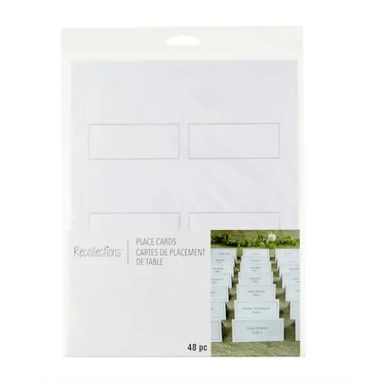 Celebrate It&trade; Occasions&trade; Place Cards White/Silver {4}