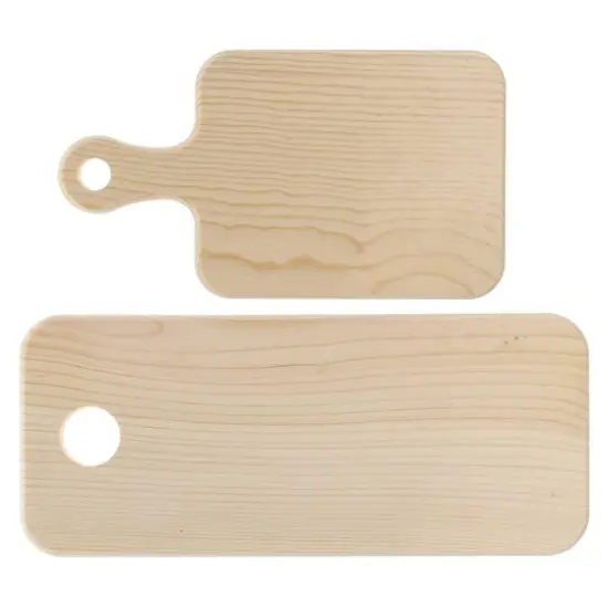Good Wood by Leisure Arts&reg; 2-Piece Rectangle Wood Cutting Board Set {1}