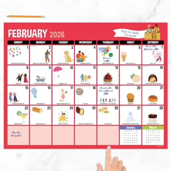 2026 Every Day's A Holiday Large Desk Pad Monthly Blotter Calendar {3}