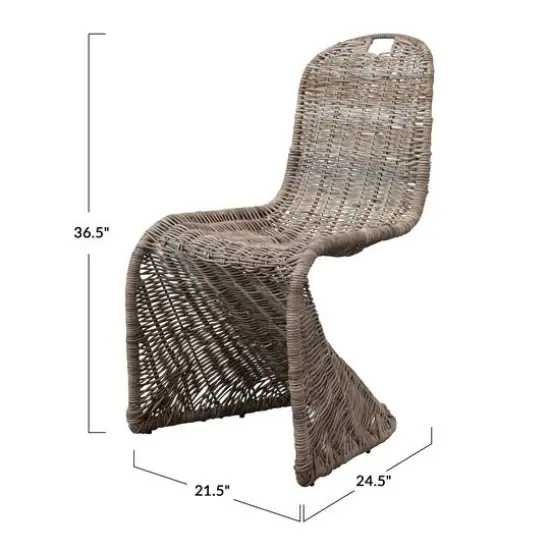 Hello Honey&reg; Hand-Woven Rattan & Metal Chair {1}
