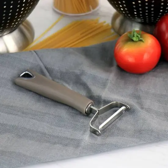 Martha Stewart Taupe Stainless Steel Swivel Peeler Kitchen Utensil {3}
