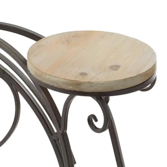 Brown Metal Farmhouse Bicycle Plantstand, 31" x 23" {5}