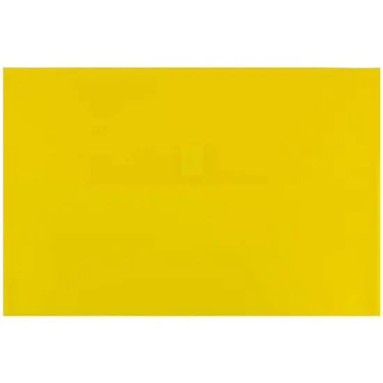 JAM Paper 9.75" x 14.5" Plastic Hook & Loop Closure Envelopes, 12ct. Yellow {1}