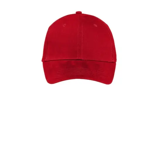 Port & Company&reg; Brushed Twill Cap Red {1}