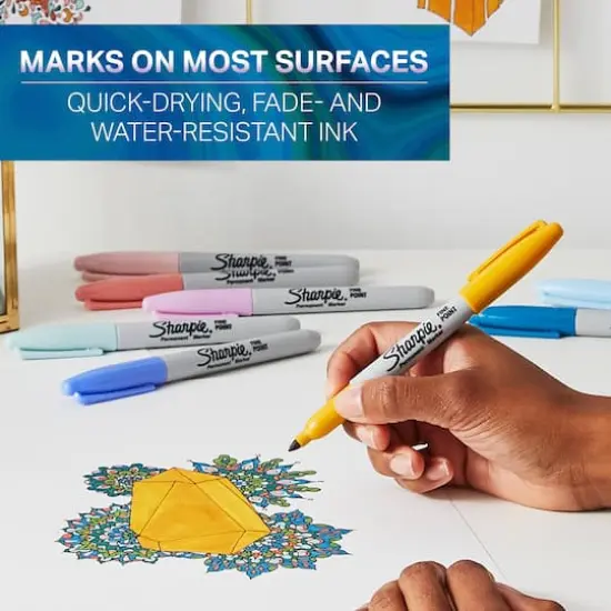 Mystic Gems Sharpie&reg; Fine Point Permanent Markers, 12ct. {6}