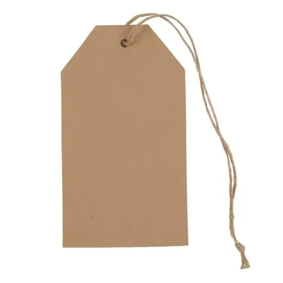 JAM Paper Brown Recycled Kraft Premium Gift Tags with Twine String, 10ct. {1}