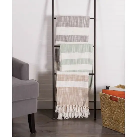 DII&reg; Mint Slub Stripe Throw {3}